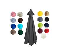 BEEGMA Toile de Rechange pour Parasol de 2.0/2.30/2.50/2.70/3.0m 6/8 Baleines Housse de Rechange Anti-UV Auvent de Rechange pour Parasol d'extérieur(Color:Gray,Size:3.0m/10FT-8Ribs)