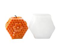 Beehive Candle Mold - 4.3 Inch Realistic Crafting | Silicone Flexible Material, 3D Honeycomb Pillar Mold For Beeswax DIY Art Projects For Kids Adults Professionals Studio Home Party Gathering