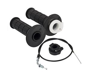 Beehive Filter Carkio Kit de poignée d'accélérateur avec Paire de Grips, cocotte et câble - pour Motos 4 Temps Type Dirt Bike, Pit Bike et Quad de, 90, 110, 125 et