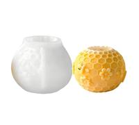 Beehive Pillar Silicone Mold - 4.33Inch Candle Mold | Silicone Beehive Shape Pillar Candles Making Molds Reusable Easy Release Craft Molds For DIY Candle Art Projects Home Studio Use