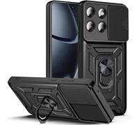 BEEJTUNY Coque pour Motorola Moto G37 5G/G47 5G avec Anneau 360°, Coque de Protection avec Cache Objectif, Étui de Protection Antichoc avec Support Magnétique. Noir