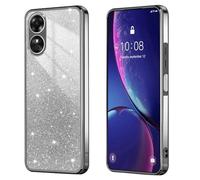 BEEJTUNY Coque pour Oppo A18 4G / Oppo A38 4G, Housse Transparente Souple et Belle avec Carte Pailleté, Étui Protection Bumper Léger, Case Antichoc Élégante. Noir