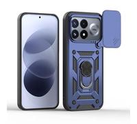 BEEJTUNY Coque pour Poco F9 Ultra 5G avec Anneau 360°, Coque de Protection avec Cache Objectif, Étui de Protection Antichoc avec Support Magnétique. Bleu