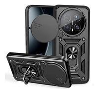 BEEJTUNY Coque pour Realme P4 Lite avec Anneau 360°, Coque de Protection avec Cache Objectif, Étui de Protection Antichoc avec Support Magnétique. Noir