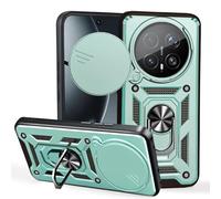BEEJTUNY Coque pour Realme P4 Lite avec Anneau 360°, Coque de Protection avec Cache Objectif, Étui de Protection Antichoc avec Support Magnétique. Vert