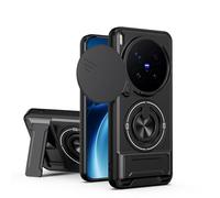 BEEJTUNY Coque pour Vivo X300 Pro, Housse avec Support, Kickstand Case avec Anneau Rotatif 360°, Étui de Protection Robuste et Antichoc. Noir