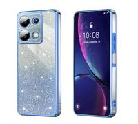 BEEJTUNY Coque pour Xiaomi Redmi Note 13 Pro 4G / Xiaomi Poco M6 Pro, Housse Transparente Souple et Belle avec Carte Pailleté, Étui Protection Bumper Léger, Case Antichoc Élégante. Bleu
