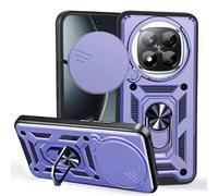 BEEJTUNY Coque pour Xiaomi Redmi Note 14 Pro+ Plus 5G avec Anneau 360°, Coque de Protection avec Cache Objectif, Étui de Protection Antichoc avec Support Magnétique. Bleu