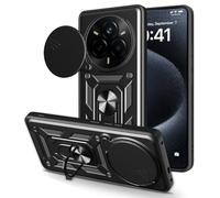 BEEJTUNY Coque pour Xiaomi Redmi Note 15 Pro+ Plus/Poco M8 Pro avec Anneau 360°, Coque de Protection avec Cache Objectif, Étui de Protection Antichoc avec Support Magnétique. Noir