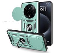 BEEJTUNY Coque pour Xiaomi Redmi Note 15 Pro+ Plus/Poco M8 Pro avec Anneau 360°, Coque de Protection avec Cache Objectif, Étui de Protection Antichoc avec Support Magnétique. Vert