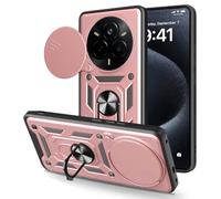 BEEJTUNY Coque pour Xiaomi Redmi Note 15 Pro+ Plus/Poco M8 Pro avec Anneau 360°, Coque de Protection avec Cache Objectif, Étui de Protection Antichoc avec Support Magnétique. Or Rose