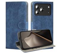 BEEJTUNY Étui Cuir pour Blackview Wave 7C, Coque Antichoc avec Protection RFID, Coque à Fermeture Magnétique, Housse de Protection TPU Intégrée.Bleu