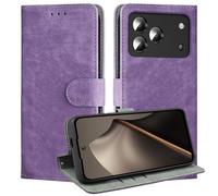 BEEJTUNY Étui Cuir pour Blackview Wave 7C, Coque Antichoc avec Protection RFID, Coque à Fermeture Magnétique, Housse de Protection TPU Intégrée.Violet
