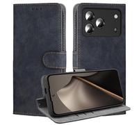 BEEJTUNY Étui Cuir pour Blackview Wave 7C, Coque Antichoc avec Protection RFID, Coque à Fermeture Magnétique, Housse de Protection TPU Intégrée.Noir