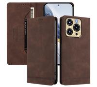 BEEJTUNY Étui en Cuir pour Oukitel C69, Coque à Rabat avec Blocage RFID, Magnétiqu Puissant, Housse Portefeuille Antichoc pour la Peau. Marron