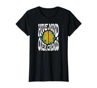 Beekeeper Introvert Hive Mind Over Crowds T-Shirt Graphique avec Valeur, Femme, Noir, XL