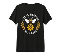 Beekeeper Nature Apiculture Life is Sweeter with Bees T-Shirt Haut de Gamme
