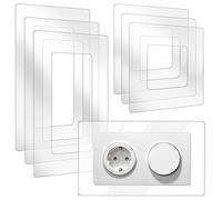 Beekeg 6 pièces de protection pour interrupteur, protection murale pour interrupteur et prise, cache-prise pour tout programme d'interrupteur - Transparent