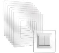 Beekeg Lot de 6 protections d'interrupteur, protection murale pour interrupteur, papier peint pour prise et interrupteur, cache-prise pour chaque programme d'interrupteur, blanc, lot de 6, 1 prise