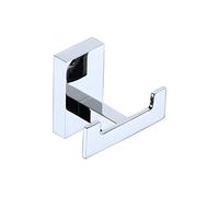 Beelee Crochet Mural Salle de Bains, Porte Serviette Patère Muraux avec crochets doubles en laiton, Chrome poli, BA9203