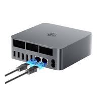 Beelink AMD Mini PC, Ryzen 5 6600U(6C/12T jusqu'à 4,5Ghz), EQR6 Mini Ordinateur 24GB DDR5 500GB M.2 PCIe4.0 SSD, 4K Dual Display,Dual HDMI, Dual 1000M LAN,WiFi6, BT5.2