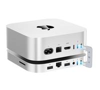 BEELINK EX Mate Mini-A 80 Gbit/s Thunderbolt 5 Mac Mini M4 Station d'accueil et support, double emplacement SSD PCIex2, extension maximale de 16 To, port PD3.0, lecteur de cartes SD4.0, LAN 2,5 G, 2