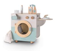 Beeloom - Lave-Linge en Bois Naturel, ECOLAUNDRY, Jouet Symbolique blanchisserie pour Enfants, Jeu éducatif, à partir de 3 Ans, Rose bâton