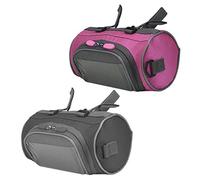 Beelooom Lot de 2 sacoches de guidon de vélo d'extérieur étanches 5 L Noir et rose