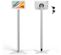 Beelta Support de Sol antivol pour iPad 10,2 Pouces iPad 7 8 9ème étage 120 degrés pivotant Boîtier en Plastique ABS + Tige en Alliage d'aluminium + Support en métal