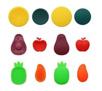 BEELUKY 12 Pièces Fidget Toys Pierre Sensorielle Jouets Sensoriels en Pierre Jouet en Pierre D'inquiétude Texture des fruits Jouet Sensoriel pour Enfant et Adulte Soulagement du Stress