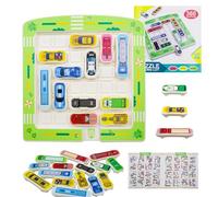 BEELUKY Jouet de Voiture D'embouteillage Jouets Éducatifs Famille Jeu Logique Casse-tête Embouteillage avec 360 Niveaux pour 5 6 7 8 9 10 Ans Garçons Filles Cadeau