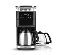 BEEM FRESH-AROMA-PERFECT III Cafetière filtre avec moulin - Duo | avec cruche isolée et en verre | moulin à cône et fonction aroma-plus | minuterie de 24 heures | jusqu'à 10 tasses chacune