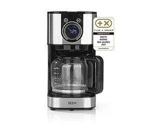BEEM FRESH-AROMA-SWITCH Cafetière filtre - verre | cruche en verre de 1,25 l | volant de commande élégant | minuteur de 24 heures | 800 W | pour 4 - 8 tasses