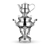 BEEM Odessa + Samovar - Bouilloire turque électrique - 3 l - En acier inoxydable - 1800 W - Avec passoire - Bouilloire de 3 l - Distributeur avec commande à une main