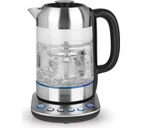 Bouilloire BEEM TEATIME II avec réglage de la température - 1,7 L | Filtre à thé en acier inoxydable inclus | Eclairage LED | Verre et acier inoxydable