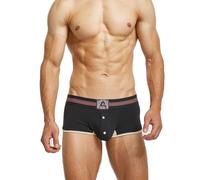 BEEMEN Seobean Low Rise Sous-vêtement décontracté pour homme en coton Boxer élastique Hipster Design Lingerie, Noir , M