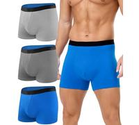 BEENIUBEE Lot de 3 couches d'incontinence pour homme, 150 ml, en coton absorbant, lavables, réutilisables, anti-fuite, sous-vêtements, multicolores, taille 2XL