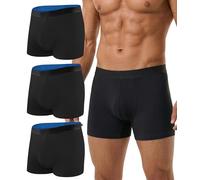 BEENIUBEE Lot de 3 culottes d'incontinence pour homme en coton lavables avec coussinets de protection absorbants, réutilisables et étanches, contrôle des odeurs pour sortir et post-chirurgie (noir, M)