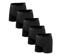 BEENIUBEE Lot de 5 caleçons d'incontinence pour homme - Absorbants - Lavables - En coton avec coussinets de protection - Anti-fuites - Réutilisables - Contrôle des odeurs (noir, XL)