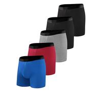 BEENIUBEE Lot de BEENIUBEE Lot de 5 Boxers Long Incontinence Homme, Coton Boxer Anti Fuite Urinaire Homme Lavable Culottes avec 150ml, Réutilisable,Sous-Vêtements Anti-Fuite (Multicolor03,M)