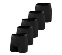 BEENIUBEE Lot de BEENIUBEE Lot de 5 Boxers Long Incontinence Homme, Coton Boxer Anti Fuite Urinaire Homme Lavable Culottes avec 150ml, Réutilisable,Sous-Vêtements Anti-Fuite (Noir, L)