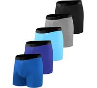 BEENIUBEE Lot de BEENIUBEE Lot de 5 Boxers Long Incontinence Homme, Coton Boxer Anti Fuite Urinaire Homme Lavable Culottes avec 150ml, Réutilisable,Sous-Vêtements Anti-Fuite (Multicolor01,M)