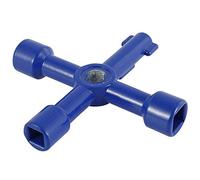 Beenle-Icey Clé Utilitaire Multifonction Cross Triangle Key pour Gaz d'Eau Électrique Box Armoire à Pharmacie Ouverture (bleu)