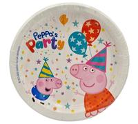 BeenSmile, Assiettes Anniversaire PEPPA PIG, Assiettes Jetables pour Anniversaire d'Enfant, Articles de Décoration pour Soirées à Thème, 8 ASSIETTES 18 CM