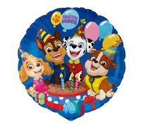 BeenSmile, Ballon Anniversaire Paw Patrol, Remplir d'Hélium ou d'Air, Décoration en Feuille Rond Thème Paw Patrol, Gonflable à l'Hélium ou à l'Air, Matériau très Résistant, 1 Unité, 46cm