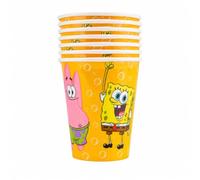 BeenSmile Bob l’éponge Gobelets 250 ml, 8 pièces pour anniversaire