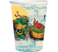 BeenSmile, Gobelets Tortue NINJA, verres pour enfants - Décoration d'anniversaire d'enfant - Articles pour fêtes et célébrations - 8 unités - 250 ml