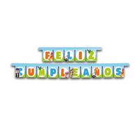 BeenSmile, Guirlande Fête ES LA Ferme de Zenon, Guirlande Happy Birthday - Décoration d'anniversaire pour enfants, fêtes d'enfants, anniversaires et célébrations - Articles de fête - 1 unité