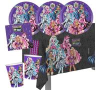 BeenSmile Kit de fête Monster High avec nappe pour 8 enfants