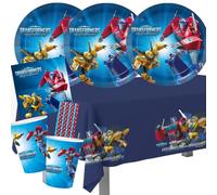 BeenSmile Kit de fête Transformers avec nappe pour 8 enfants